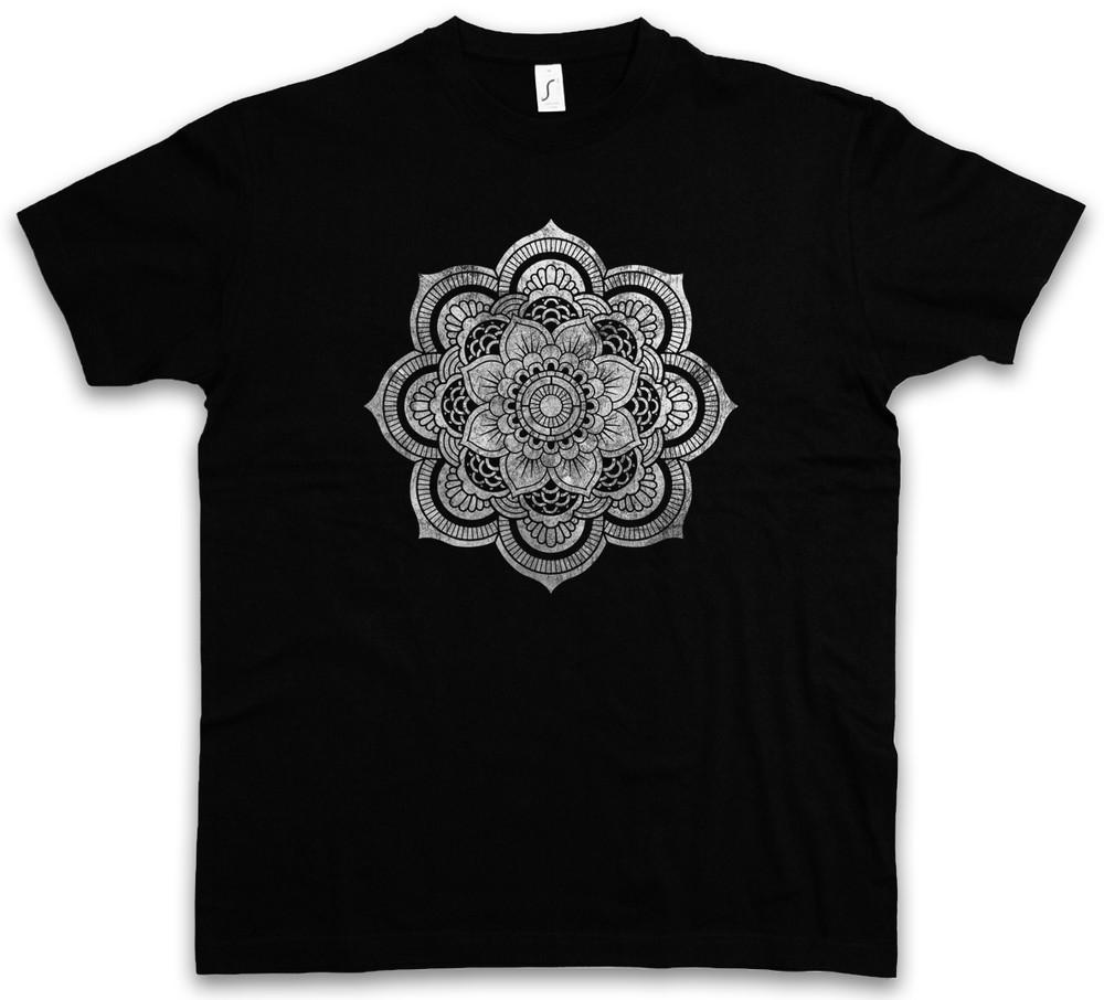 FLOWER MANDALA II T-SHIRT Yantra Hinduism Buddhism Buddhismus Hinduismus Hindu