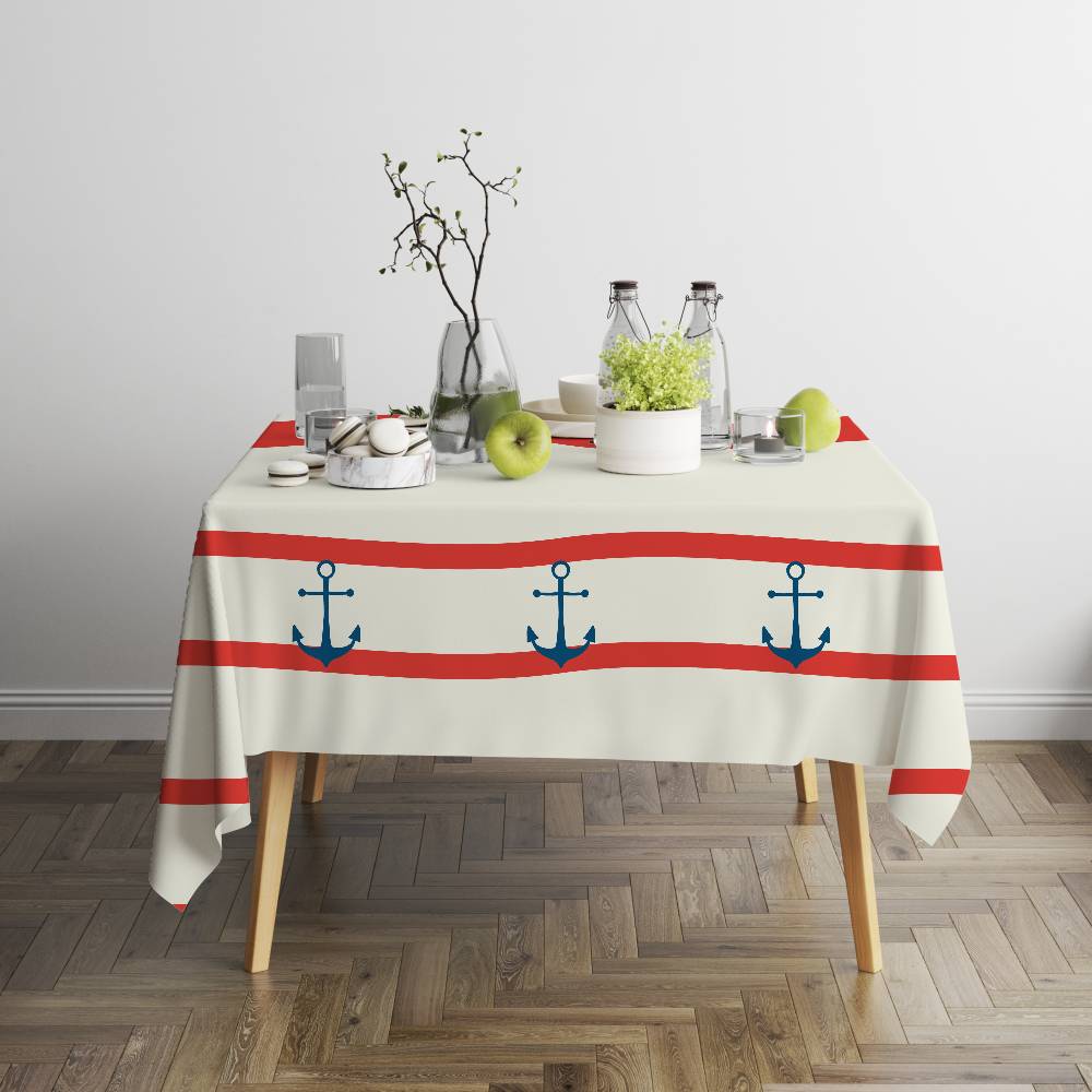 Tischdecke mit Meeresmotiv - Für Abendessen zu Hause/Hochzeiten/Bankette/Partys im Freien, Hoteldekoration
