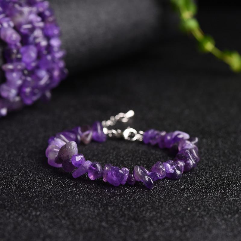 Natural Crystal Bracelet, Adjustable Original Stone and Gravel Bracelet, Irregular Gravel Bracelet, Fresh Style, Fashionable Casual Bracelet, Jewelry