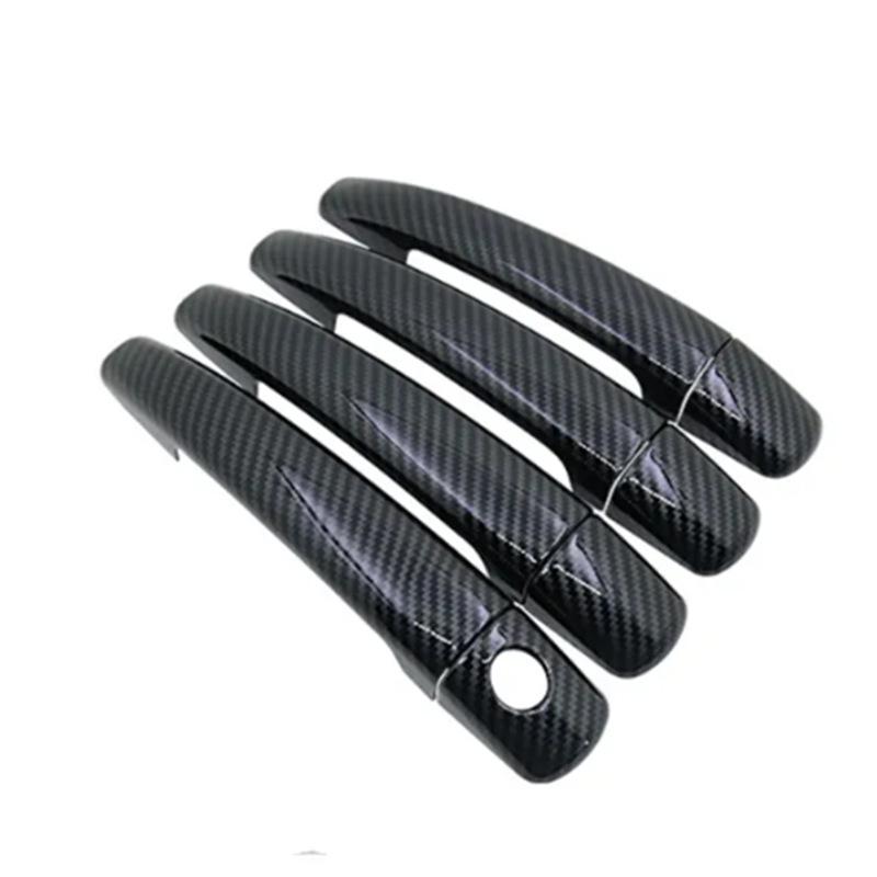 Carbon Fiber Chrome Door Handle Cover for Peugeot 208 (2012-2019)