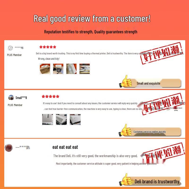 Deli High-Speed Bluetooth Thermal Label Printer CN plug (adapter included)