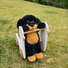 Long golden sable Rottweiler plush toy, European and American soft cute animal creative dog doll