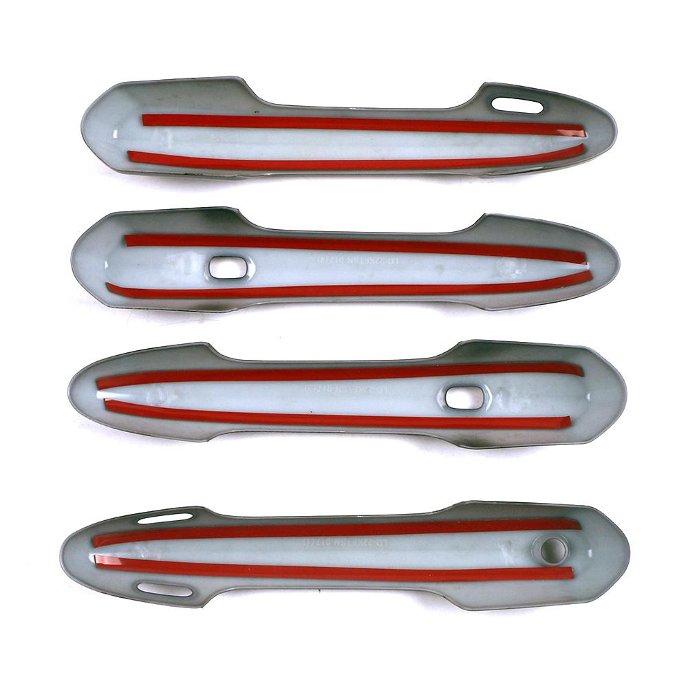 For Toyota Sienna XL40 4th 2024 2024 Exterior Part Refit Side Door Handle Cover Trim Protect Gaps Anti Scratch Carbon Sticker