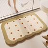 Non Slip Floor Mat Irregular Carpet for Household Bathroom Wet Dry Separation Floor Mat for Bathroom and Toilet