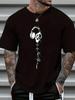 Unisex'S Music-Inspired Graphic T-Shirt - Black With White Headphone & Soundwave Design
