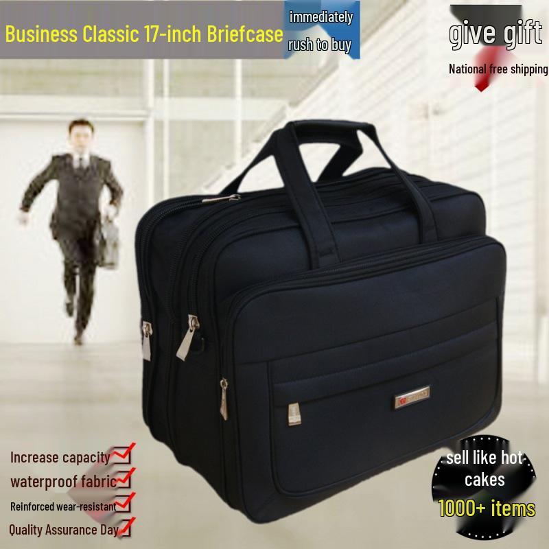 Extra Large Men's Oxford Cloth Travel Laptop and Business Shoulder Bag
