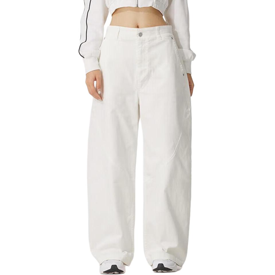 Nike Casual Pants Women's Ecru Moderate Straight Fit Pants HQ9194-133