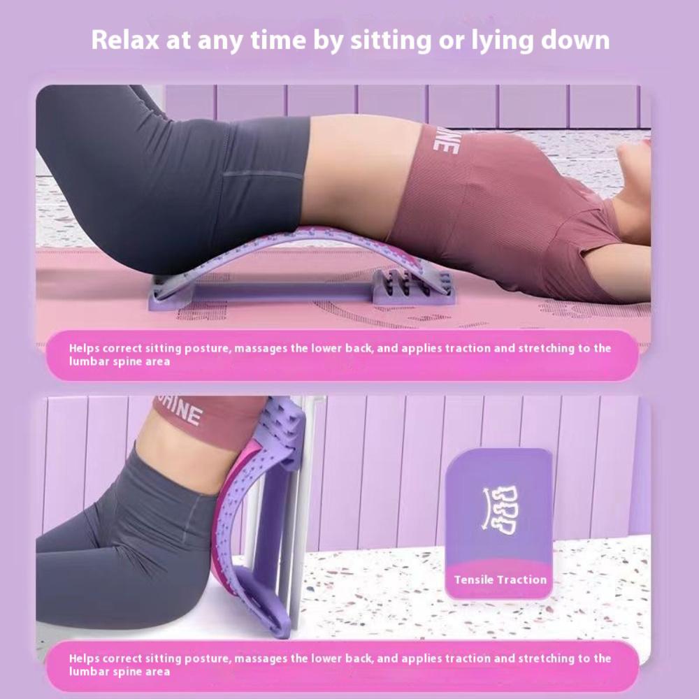Home Back and Lumbar Stretching Device Yoga Fitness Waist Stretching Massager Back Exercise Traction Back Opening Device