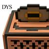 Pixel Art Dekor Fidget Puzzle Würfel Spieluhr, 3D Gedrucktes Spielzeug Mechanische Box zur Angstlinderung, Kleines Musikalisches Spielzeug für Kinder, Erwachsene Einzigartig