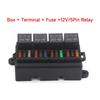 4 Relay Slots Car Fuse Relay Box 12V Pre-Wired Circuit Protection Car Fuse Holder 4 Relay Blocks Fuse for Car Truck RV Boat