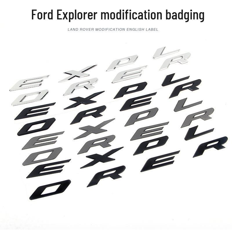 

Эмблема капота Ford Explorer, буквенная наклейка для украшения передней части кузова Glossy Black