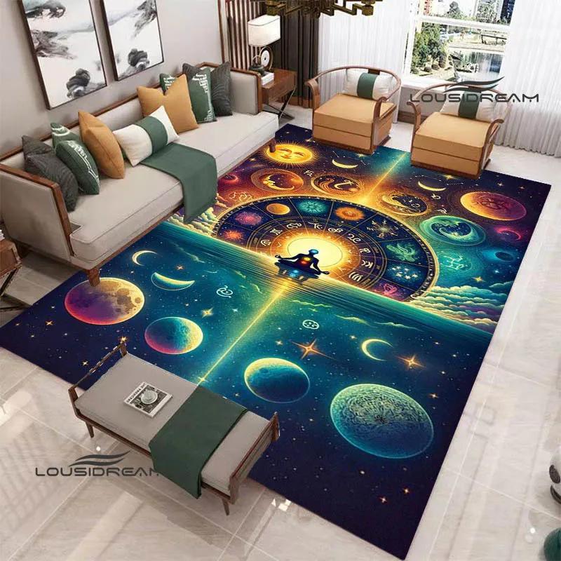 3D Chakra Printed Carpet Non-slip Carpet Door Mat Yoga Mat Bedroom Decoration Area Rug Bedroom Decor Birthday Gift
