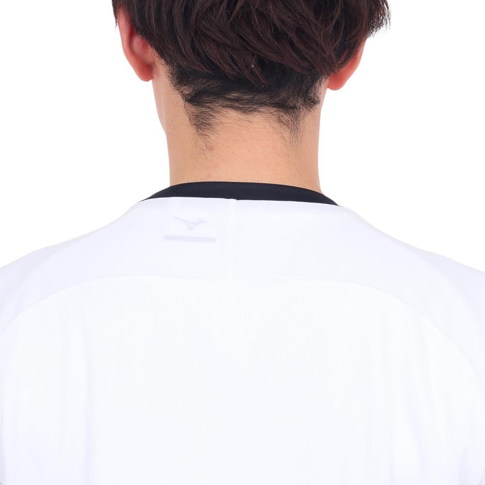 Mizuno Football Wear Long Sleeve Field Size S Shirt, Moisture-Wicking, Quick-Drying, White, (P2MAA505)