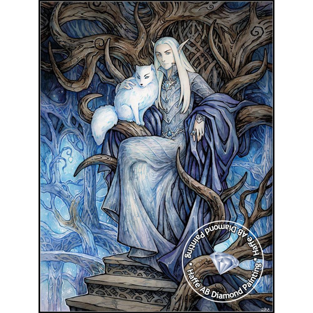 2026 New Fantasy Lord Elf Prince Diamond Art Painting Ring Power Forest Landscape Tree Flower Mosaic Home Decor