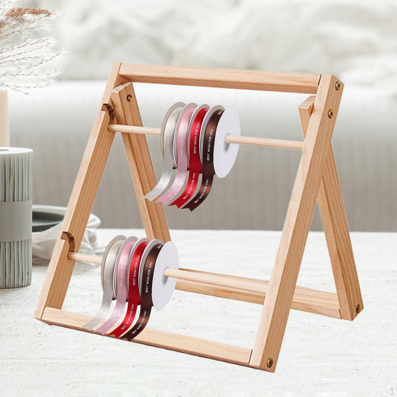 

Деревянный органайзер для лент, держатель для хранения, диспенсер для катушек для швейной мастерской 40cmx40cmx31cm