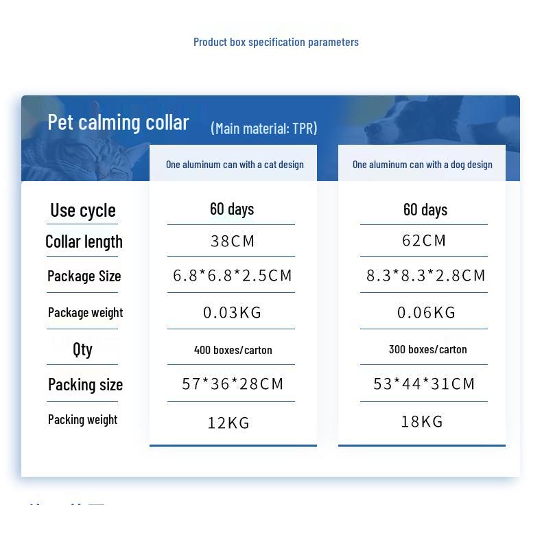 Pet Anti-Stress Pheromone Calming Collar for Cats and Dogs