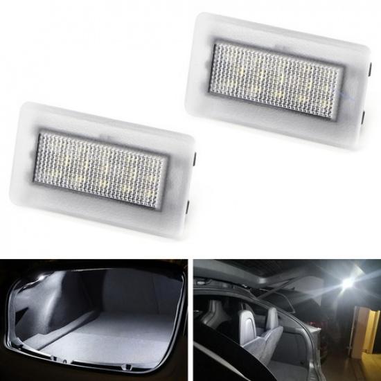White 18-SMD LED Door/Footwell/Glove Box/Trunk Lamp For Tesla 3 Y X S CyberTruck