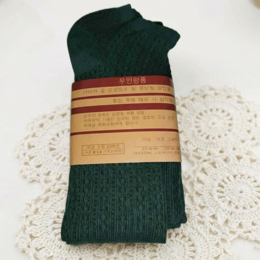 

Fashion Thick Ribbed Pantyhose Knitted Socks Wool Pants Leggings Skinny темно-зелений колір