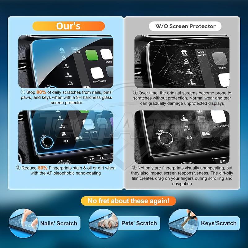 Car Tempered Glass Protective Film For Honda CR V 2017- Auto GPS Navigation Screen Protector Display Interior Accessories