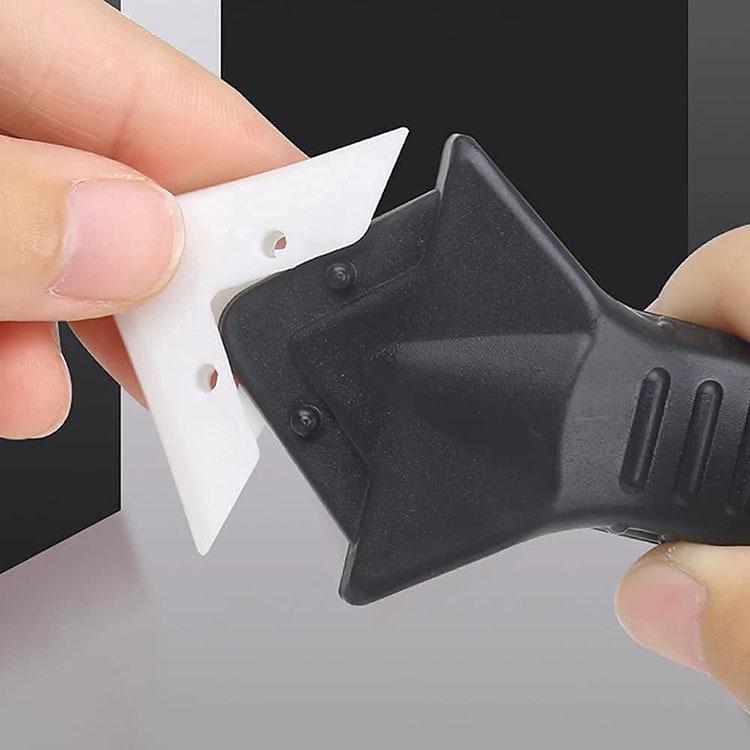 3-in-1 Silicone Caulking Tool with Stainless Steel Head: Sealant Cleaner & Grout Scraper for Kitchen, Bathroom, and Window.