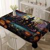 Halloween Pumpkin Rectangle Tablecloth for Table Decor Holiday Party Waterproof Reusable Table Cloth for Tables Family Dinner