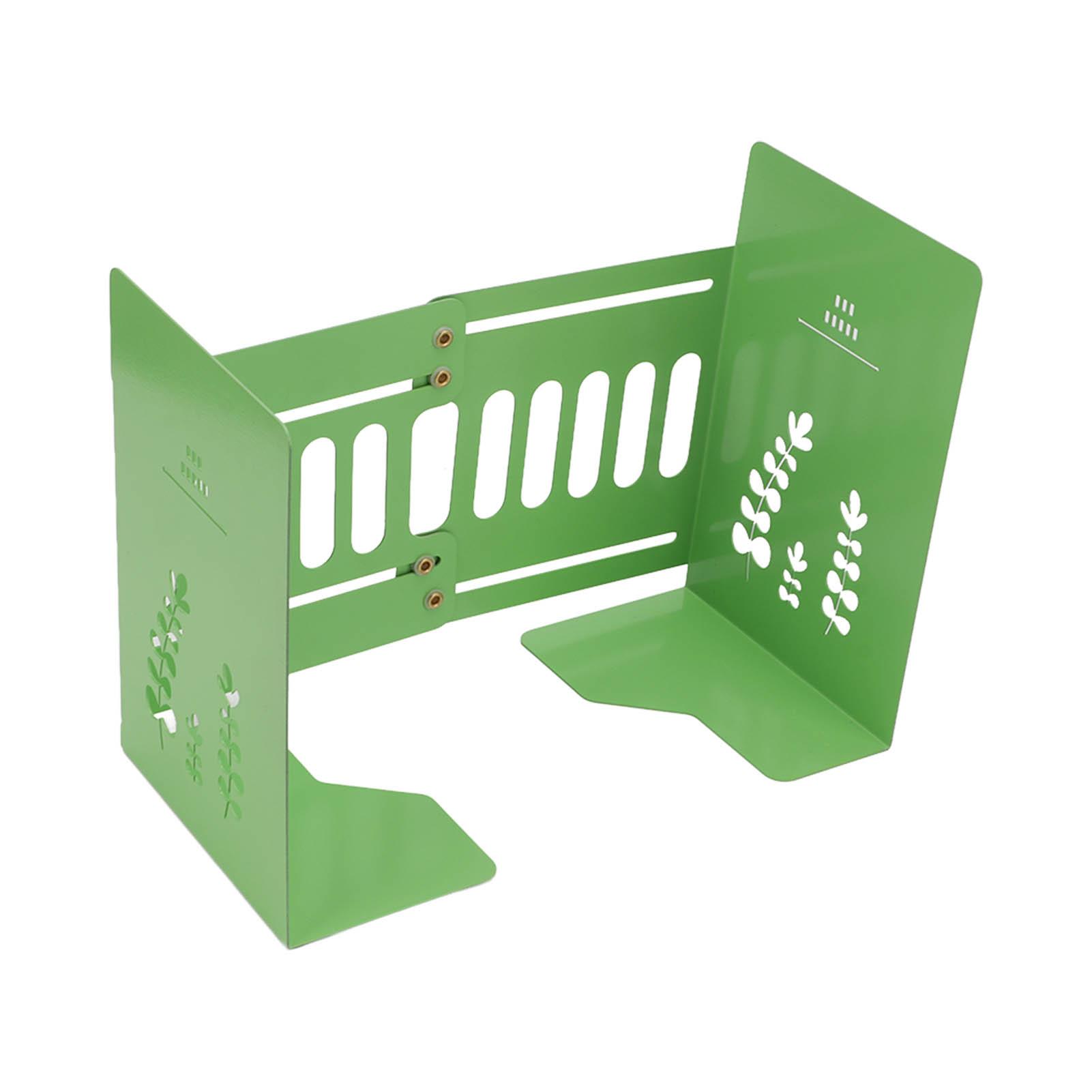 

Bookends Green Medium Size 5 to 9in Retractable Design High Stability Sturdy Durable Metal
