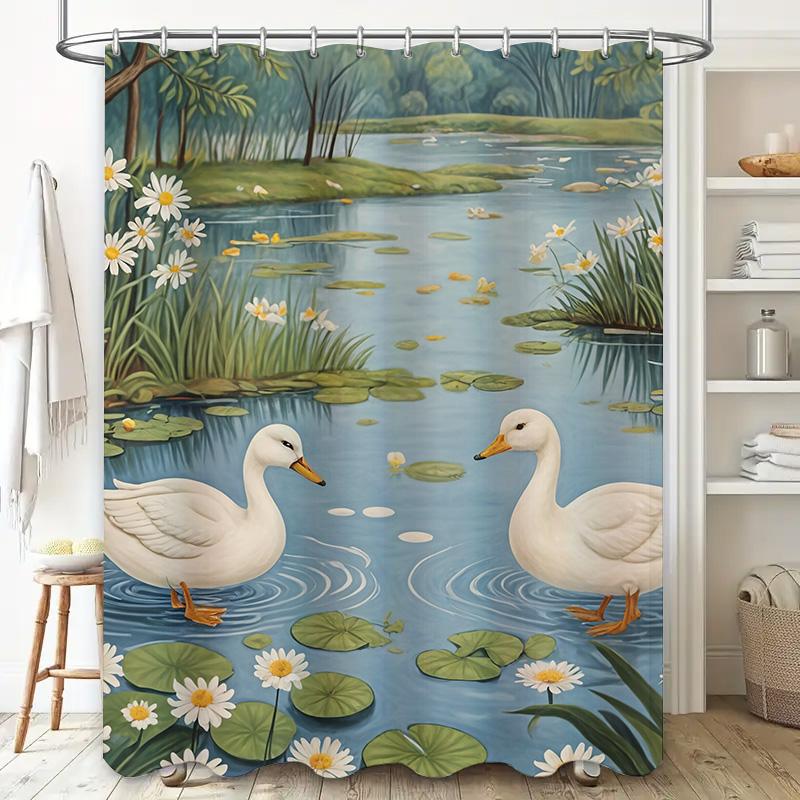 Bath Shower Curtain Decorative Waterproof Home Decor Printed 180x240cm Polyester Fabric Blue Yellow Purple Green Red Water Drop