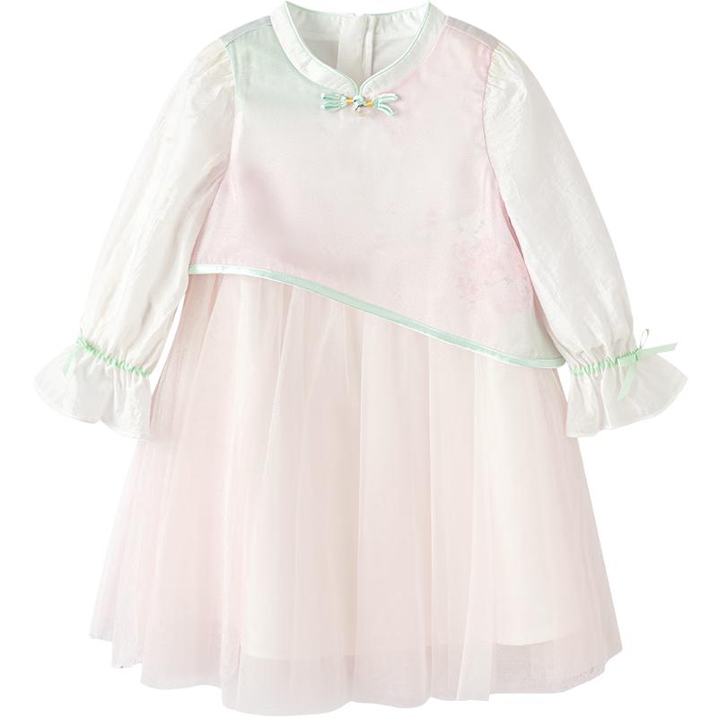 Balabala Girls' New Chinese Style Qipao Dress