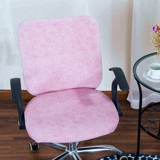 2pcs Set Universal Split Office Use Chair Cover Elastic Spandex Chair Back Cover +Seat Cover Anti -Dirty Office Use Computer Chair Cover