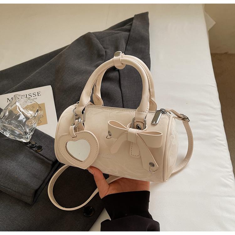 Handbag Women's 2025 New Trendy Fashion Bow Pillow Bag Super Fire Versatile Shoulder Bag Crossbody Cylinder Bag