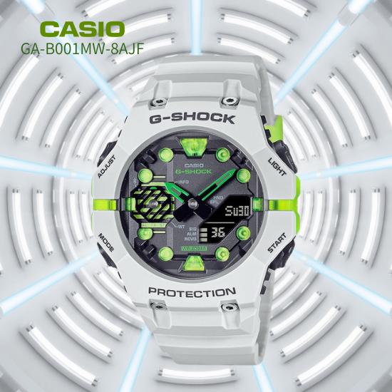 Casio G-SHOCK GA-B001MW-8AJF Men’s Watch Gray | Virtual Mix Series | Bluetooth Smartwatch | Japan Genuine Product | Shock Resistant & 200m Water Resis