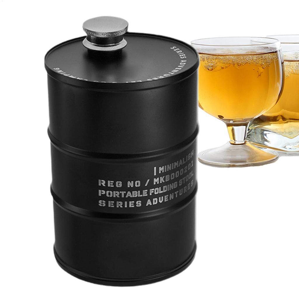 Liquor Flask Portable Beer Barrel Flagon Portable Leakproof 750ml Stainless Steel Flask For Workplace Indoors Hiking Picnic