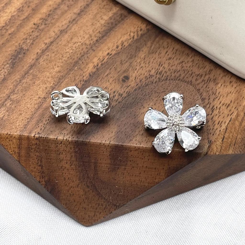 5pc/lot Luxury Small Crystal Buttons Cubic Zirconia Button for Clothes Decorative CZ Sewing Rhinestone Buttons for Shirts