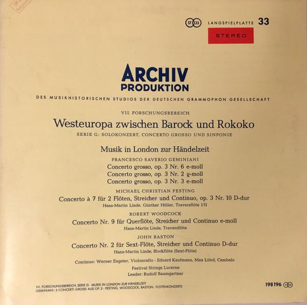 

Виниловая пластинка FRANCESCO GEMINIANI MICHAEL CHRIS Западная Европа Между Барокко И Роко SAPM198196 Архив Продукти 1964 Германия Классическая Б/у