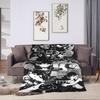 Anime Basil Omori Game Blanket  Warm Novelty Plush Throw Blanket For Home Decor Picnic Flannel Bedspread Bed Cover