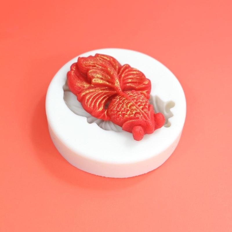 Cute Carp Fish Silicone Mold DIY Cake Pastry Baking Mold Cake Decorating Tool for Making Chocolate Fondant Nonstick