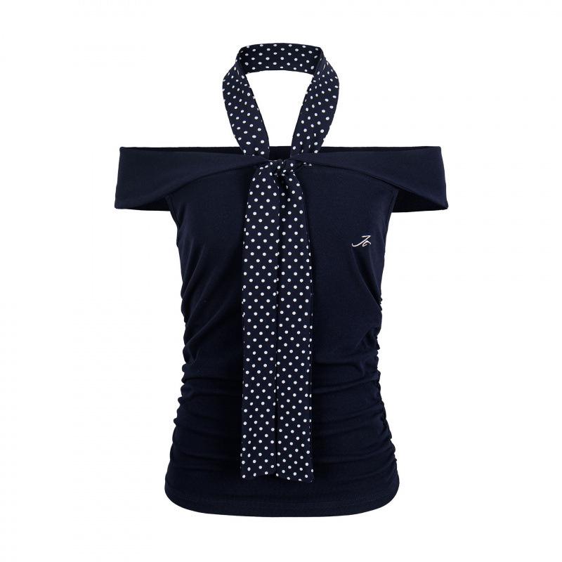 Guan Qu Summer 26: Spicy American Bandeau for Women - Versatile Design Small темно-синий