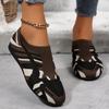 Women's Camouflage Pattern Flat Shoes, Breathable Knit Slip On Outdoor Shoes, Lightweight Low Top Shoes