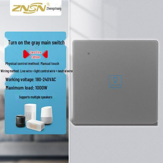 Graffiti Smart WiFi Wall Switch with Alexa & Google Voice Control, US/EU Specs, Touch Panel