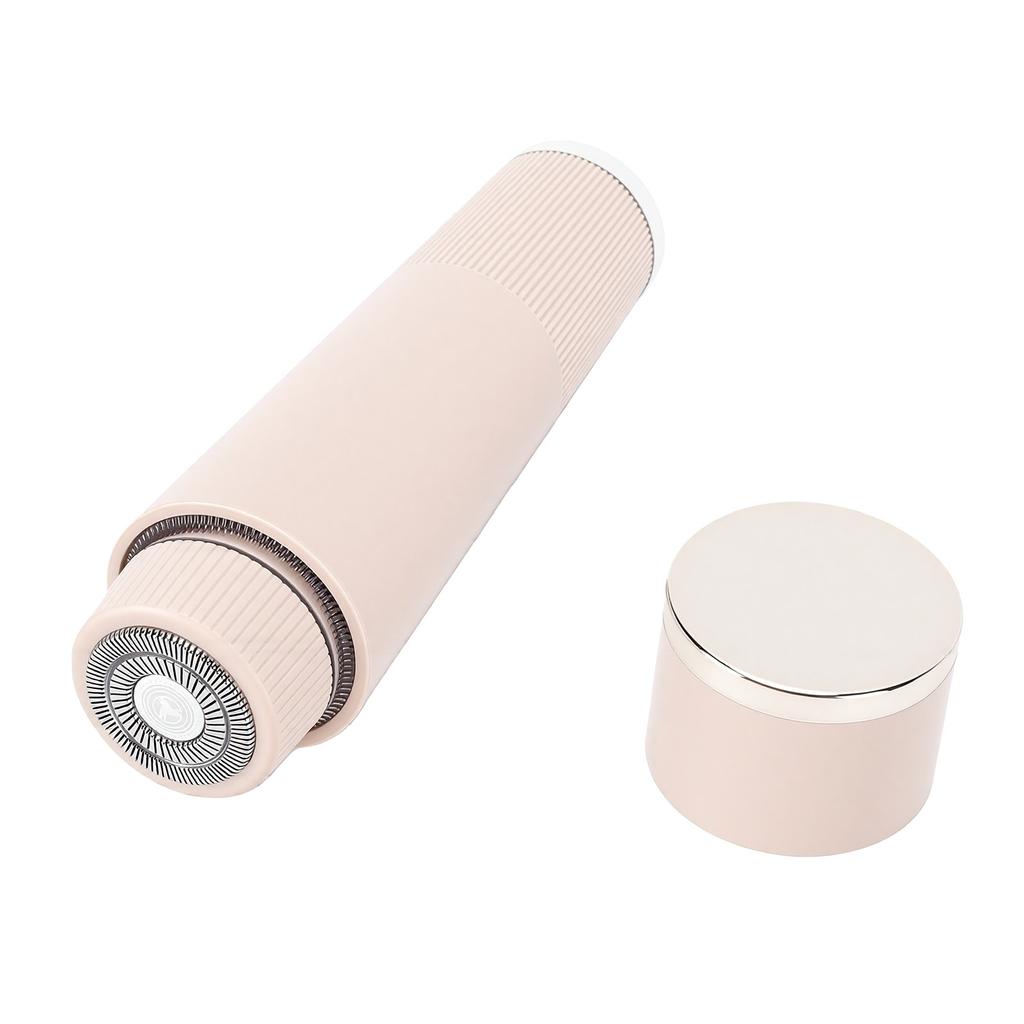 Facial Hair Remover with LED Light Portable Rechargeable Bikini Area Hair Trimmer for Women Men Beige