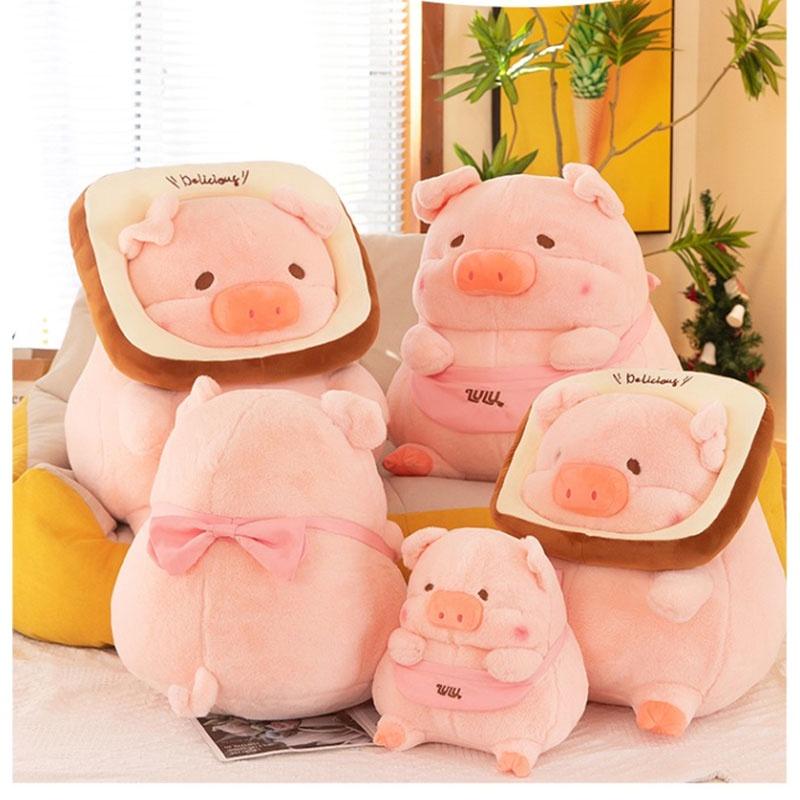 Adorable Lulu Pig Plush Toy Wholesale New Bread Toast Pig Stuffed Animal Doll Birthday Gift Pillow