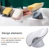 Storage Box Sucking Container Leaf-shaped Draining Organizer for Kitchen Bathroom