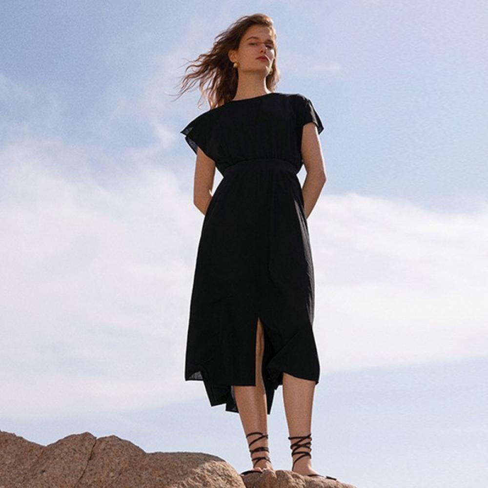 

She S miSS Linen Like Banding dreSS Swwopn21120 beige/55