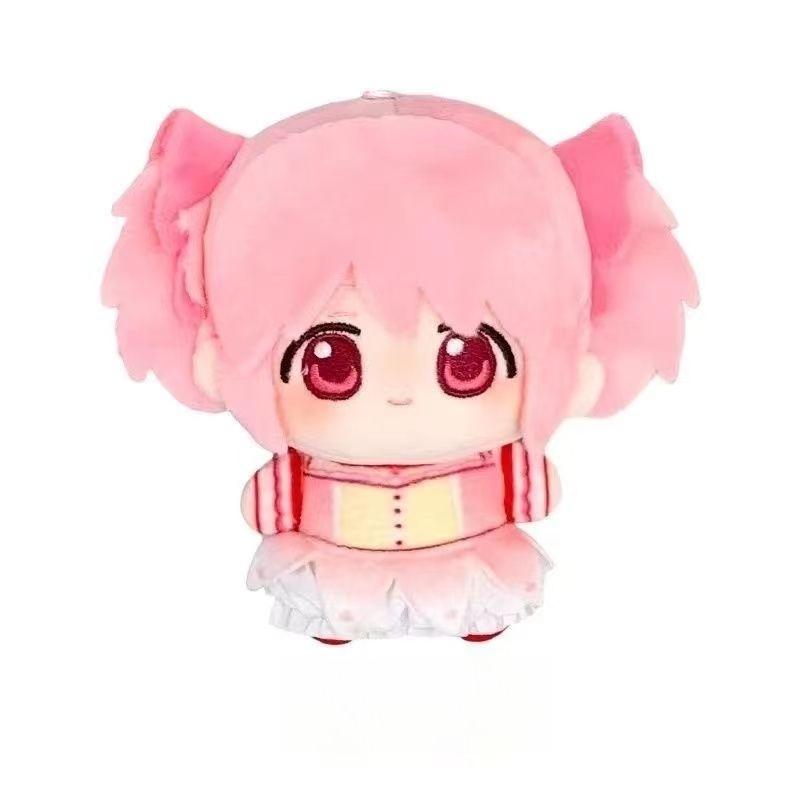 Puella Magi Madoka Magica 10cm Plush Doll Madoka Kaname Homura Akemi Mini Cotton Toy Anime Character Stuffed Pendant Collectible Gift for Anime Fans