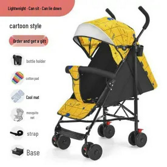 Lightweight Folding Baby and Toddler Umbrella Stroller with Recline Feature