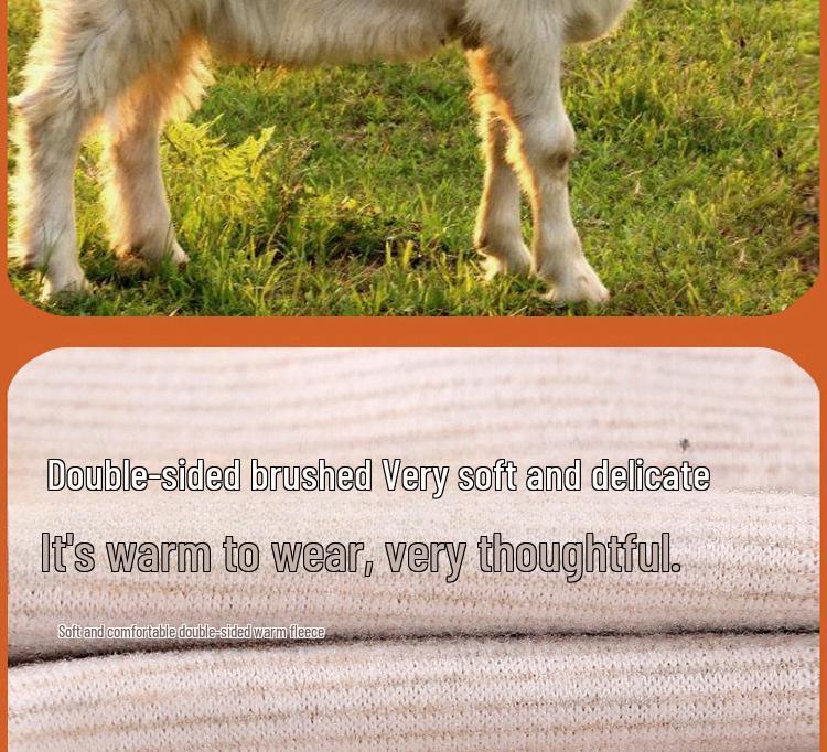 Cashmere Silk Men's and Women's Thickened Thermal Underwear Set: Velvet Autumn Suit with Bottoming Shirt and Pants for Couples.