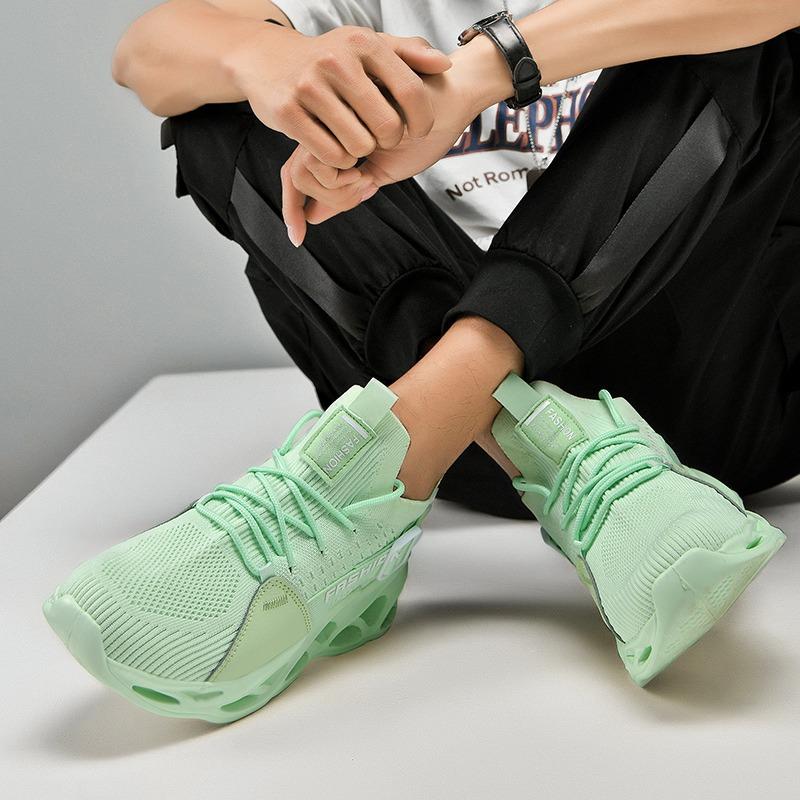 

Мужские и женские кроссовки с толстой сеткой на подошве - модные легкие мужские кроссовки для фитнеса большого размера 46 яблочный зеленый