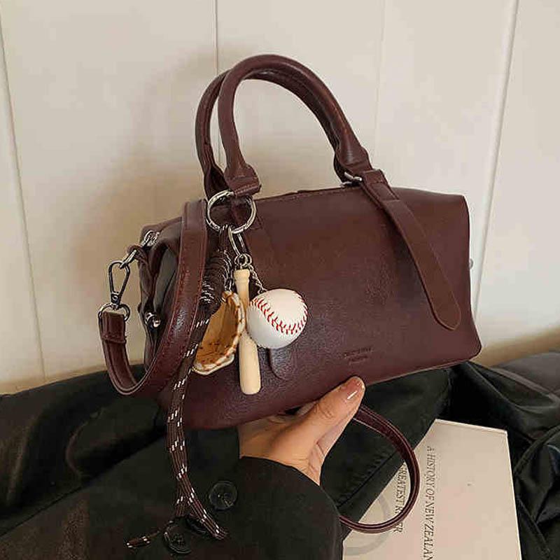 Retro Handbag for Women Fashion Texture Commuter Crossbody Bags Autumn Winter Versatile Large Capacity One Shoulder Bag