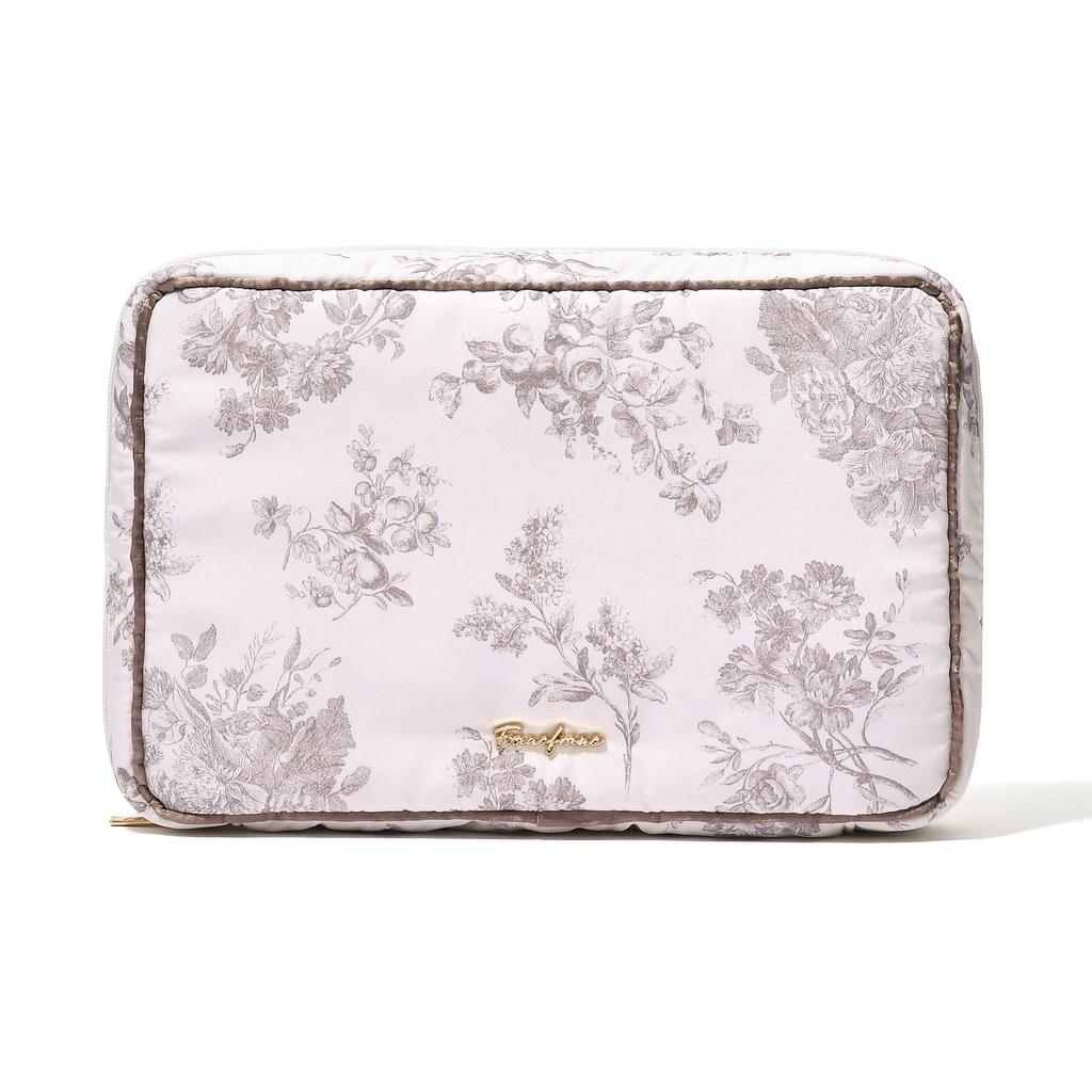 Francfranc Classic Flower Hanging Pouch, Large, Light Pink, Water-Repellent, Travel