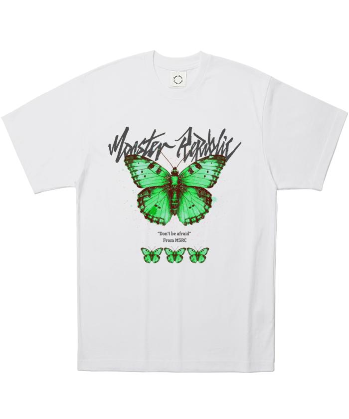 MONSTER REPUBLIC Butterfly Kelly Green T-Shirt White